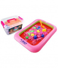 KINETINIS SMĖLIS 1 KG SMĖLIO DĖŽĖJE + 8 formelių