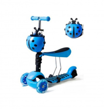 SCOOTER BORUŽĖLĖ 3IN1 PASPIRTUKAS SU MANEVRINGAIS RATUKAIS