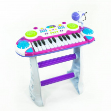 Vaikiškas pianinas su mikrofonu ir kėdute B15 