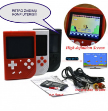 RETRO KLASIKINIS NEŠIOJAMAS ŽAIDIMŲ KOMPIUTERIS