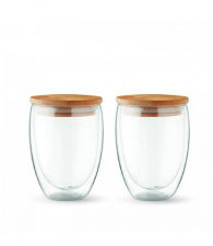STIKLINIŲ SU DVIGUBOMIS SIENELĖMIS RINKINYS CAPPUCCINO, 350ml (2VNT.)
