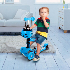 PASPIRTUKAS SU STŪMIMO RANKENA SCOOTER 5IN1